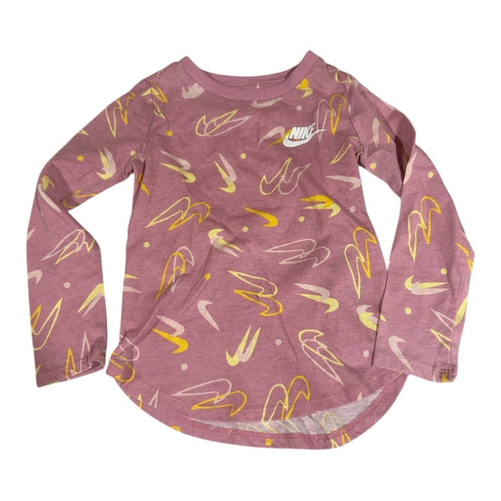 Nike Kids Long Sleeve Shirt in Pink and Yellow